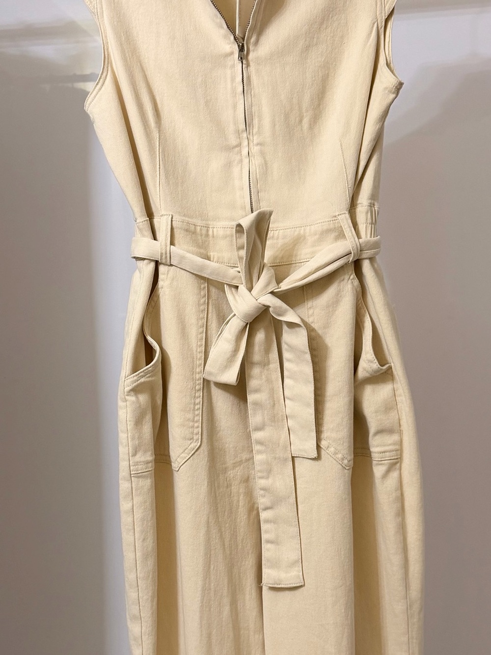 Skies Are Blue Cream Jumpsuit